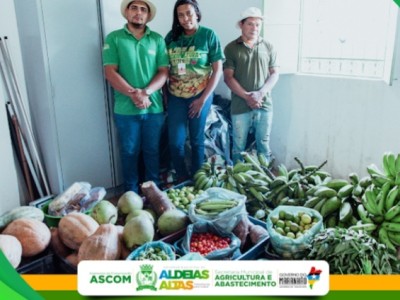 Agricultores participantes do Programa Alimenta Brasil em parceria com o município de Aldeias Altas fazem entrega de produtos