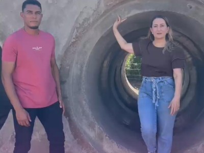 Prefeita Suane Dias e Vereador Tayta realizam vistoria na obra da ponte do povoado Chapadinha em Gonçalves Dias 