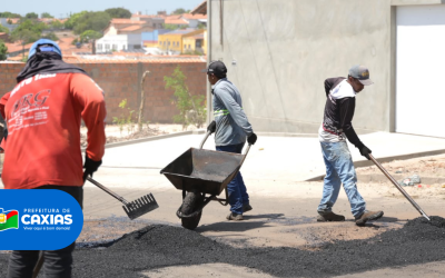 Caxias: Operação Tapa-Buracos é realizada no bairro Nova Caxias