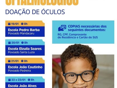 Prefeitura de Matões realiza mutirão oftalmológico com doação de óculos na sede e nos povoados