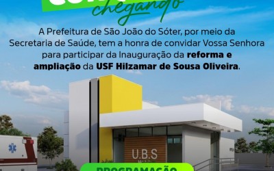 Nova estrutura de saúde será entregue à população de São João do Sóter