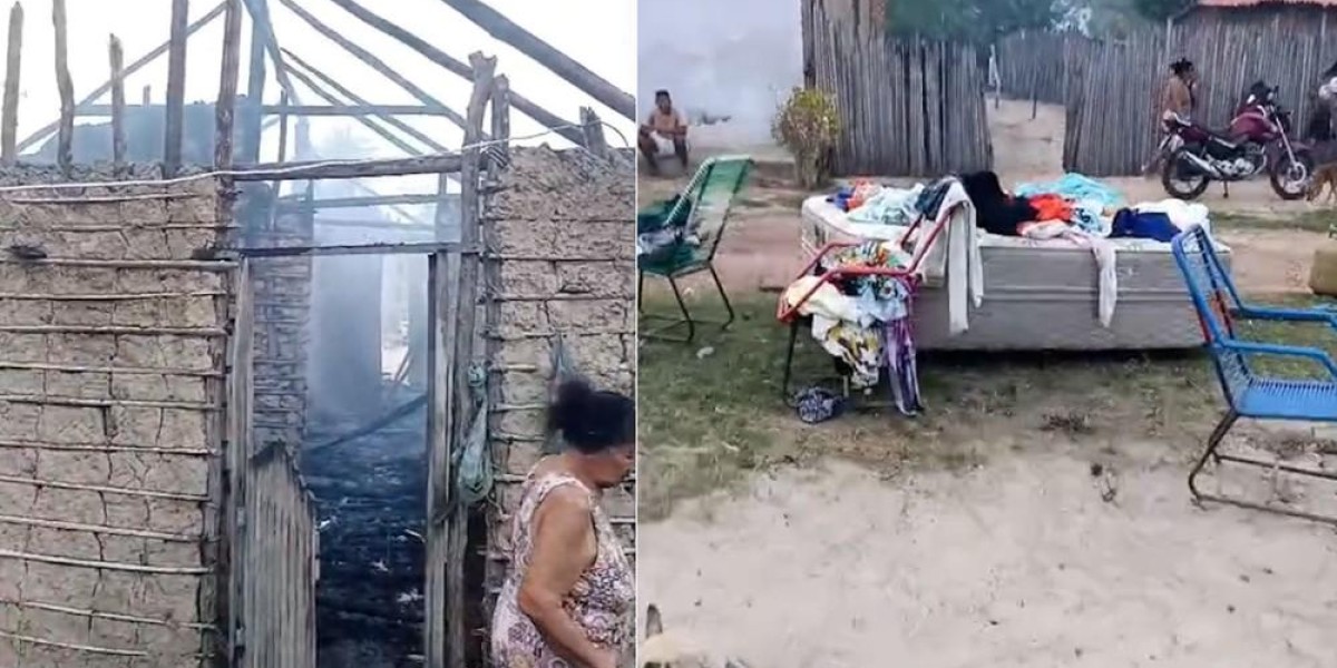 Incêndio após queima de roça destrói casa no povoado Macaúba, em Coroatá