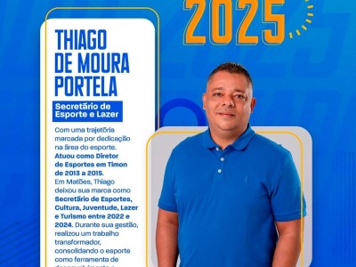 Thiago Portela é anunciado como secretário de Esporte e Lazer, em Matões