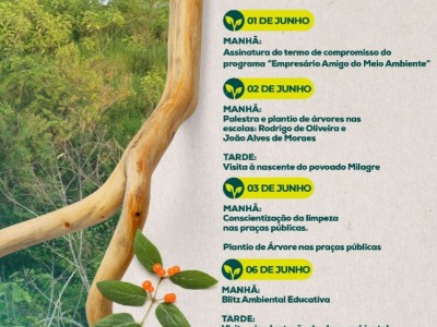 Prefeitura de Matões promove ações na comemoração da Semana do Meio Ambiente