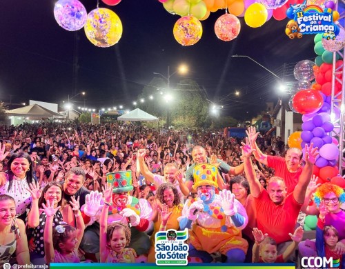 II Festival da Criança reúne alegria, brincadeiras e momentos especiais em São João do Sóter