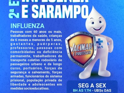 Prefeitura de Caxias inicia 2ª etapa da Campanha de Vacinação contra a Influenza e Sarampo