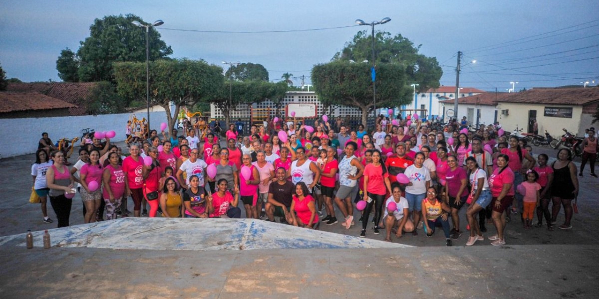 Prefeitura realiza caminhada em alusão a Campanha do Outubro Rosa em Matões