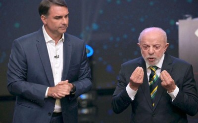 Flávio Bolsonaro e Lula se enfrentam hoje no Debate da Globo