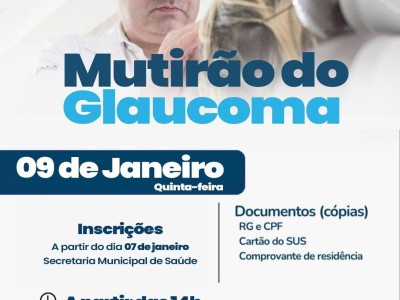 Prefeitura realizará nesta quinta-feira mais um Mutirão do Glaucoma em Matões 