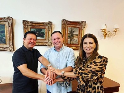 Deputada Abgail Cunha e Prefeito Rigo Teles são recebidos por Carlos Brandão no Palácio dos Leões