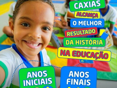 Caxias registra avanço histórico nos indicadores de qualidade da educação básica