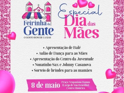 Feirinha da Gente realiza programação especial para as mães neste domingo (8)