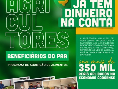 Prefeitura realiza pagamento para agricultores familiares de Codó
