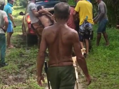 Um homem e um cavalo foram vitimas de choque elétrico na zona rural da cidade de Aldeias Altas