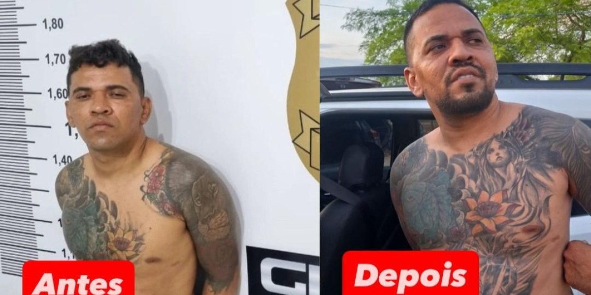 Veja antes e depois de chefe de facção procurado em 3 estados; ia a clínicas para mudar rosto, segundo a Polícia