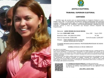 Pré-candidata à prefeita,  Luiza Rocha, continua com seus direitos políticos cassados, em São João do Sóter