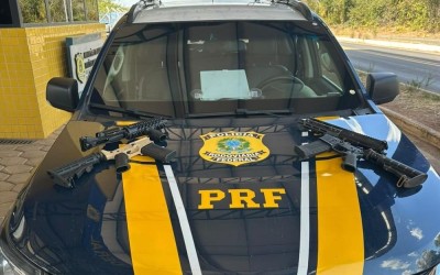 PRF apreende dois fuzis escondidos em veículo durante fiscalização em Barra do Corda