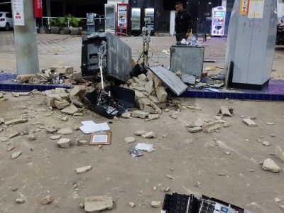Bandidos rendem funcionários e explodem cofre de posto de combustíveis em Codó