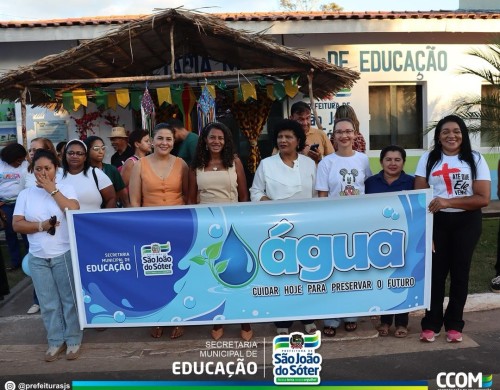 Prefeitura de São João do Sóter encerra campanha de conscientização sobre preservação da água com passeata educativa