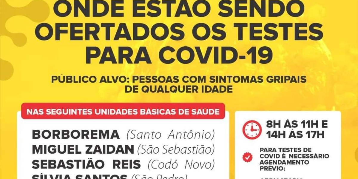 Saiba onde realizar testes para a Covid-19 em Codó