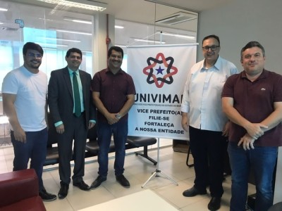 Presidente da Univimar se reúne com presidente da União dos Vereadores do Brasil em São Luís 