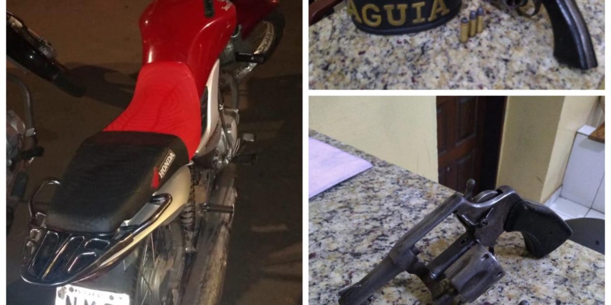 PM realiza prisão de assaltantes, apreende arma de fogo e recupera motocicleta e celular roubados