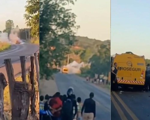 Quadrilha armada explode carro-forte e espalha pânico em cidade do interior do Maranhão
