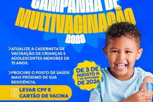 Parnarama Intensifica Campanha de Multivacinação 2026 para Crianças e Adolescentes