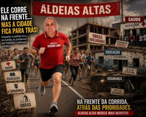 Prefeito Kedson corre, mas obras não acompanham em Aldeias Altas