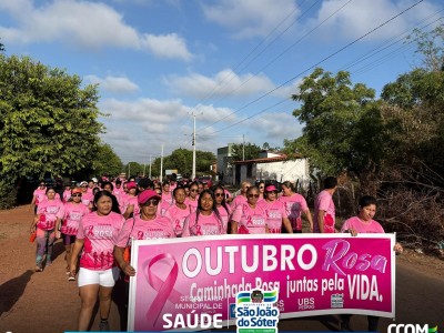 São João do Sóter realiza Caminhada Rosa em alusão à campanha Outubro Rosa