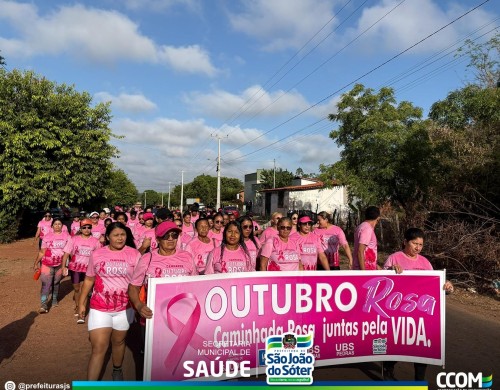 São João do Sóter realiza Caminhada Rosa em alusão à campanha Outubro Rosa