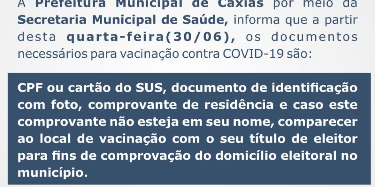 Prefeitura passa a exigir título de eleitor para comprovar domicilio em Caxias para tomar dose da vacina contra a Covid-19 