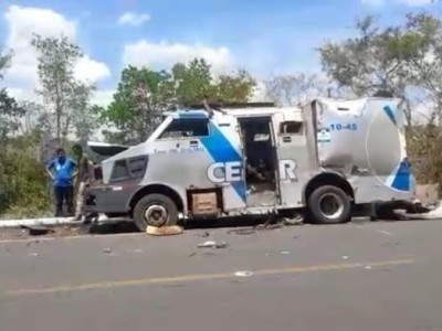 Polícia procura criminosos responsáveis por explosão de carro-forte na BR-316 em Codó