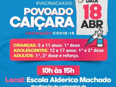 Povoado Caiçara recebe nesta segunda-feira (18) vacinação contra covid-19 e atualização de caderneta de crianças de até 2 anos