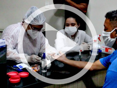 Servidores da Câmara de Vereadores de Caxias fazem testes de Covid-19  