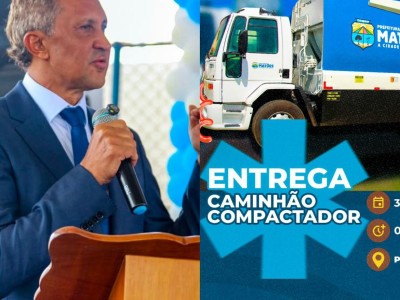 Prefeito Nonatinho inicia gestão com entrega de um Caminhão Compactador  para Matões 