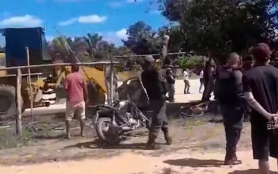 Moradores protestam contra obra da Prefeitura de Buriti e confronto com a PM gera tensão em comunidade rural