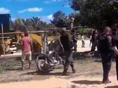 Moradores protestam contra obra da Prefeitura de Buriti e confronto com a PM gera tensão em comunidade rural