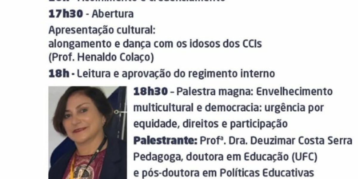 Caxias sedia 5ª Conferência Municipal dos Direitos da Pessoa Idosa com foco em equidade, direitos e participação