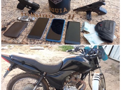 Polícia Militar prende um assaltante de motocicleta que atentou contra a vida de vítima e recupera materiais roubados durante Operação Cidade Segura em Caxias