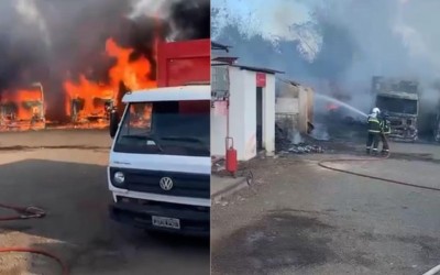 Incêndio deixa grande prejuízo em fábrica de refrigerantes em Caxias, no Maranhão