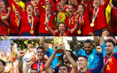 HISTÓRICO: Espanha Atinge o Topo do Futebol Mundial com Conquistas Feminina e Masculina
