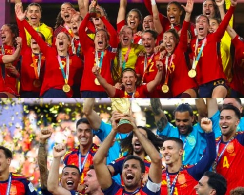 HISTÓRICO: Espanha Atinge o Topo do Futebol Mundial com Conquistas Feminina e Masculina