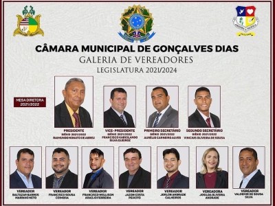 Câmara Municipal de Gonçalves Dias inaugura galeria dos vereadores 2021/2024