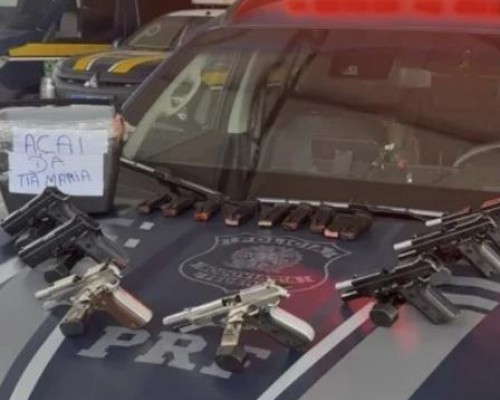 PRF intercepta carregamento de sete pistolas que tinha o Maranhão como destino