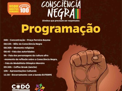 Prefeitura de Codó vai realizar programação especial no dia da Consciência Negra no próximo sábado (20)
