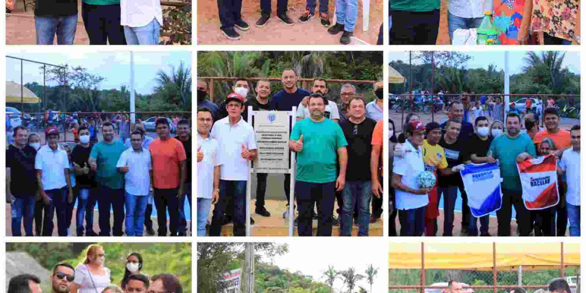 Deputado Adelmo Soares participa de inauguração de quadra de futebol na zona rural de Afonso cunha junto com lideranças políticas 