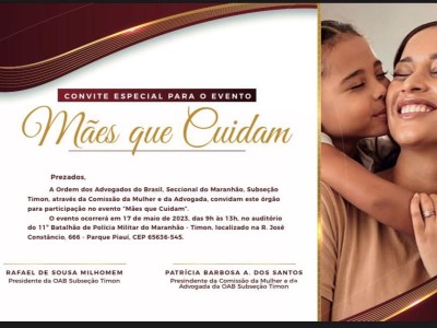 OAB Subseção de Timon irá realizar evento em alusão ao dia das mães 