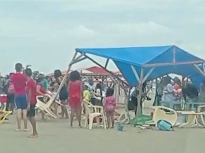 Casal de idosos e duas crianças são atropelados na praia do Araçagi, em São José de Ribamar