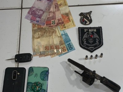 Polícia Militar apreende arma de fogo, prende de suspeito assalto e recupera motocicleta roubada em Caxias